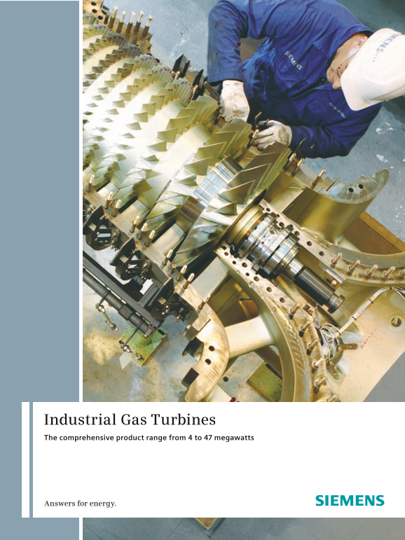 Siemens Industrial Gas Turbines User's Manual and Specifications Book - Page 1