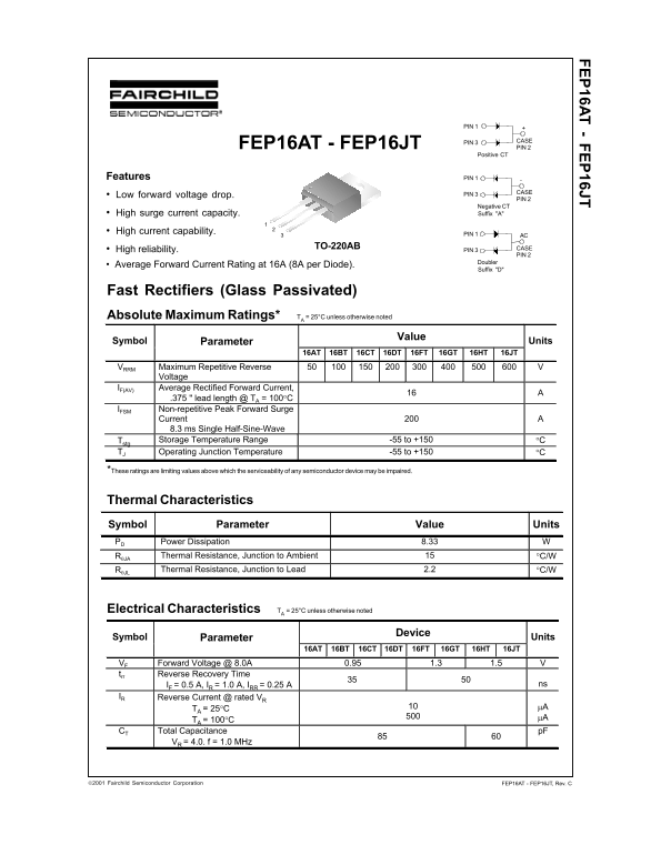 Fairchild FES16AT - FES16JT User Guide - Page 1