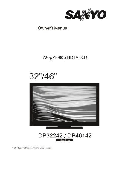 Sanyo DP32242 DP46142 User's Manual Technical Specifications - Page 1