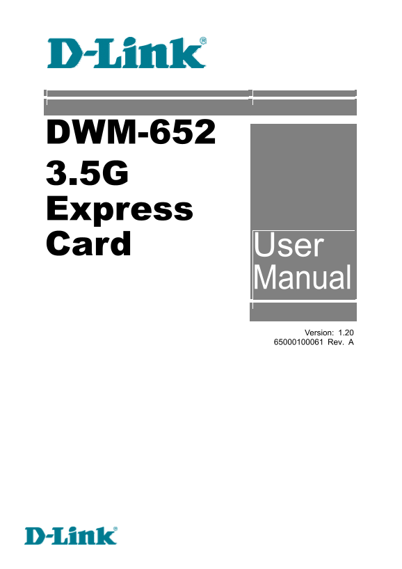 D-Link DWM-652 User Guide and Manual - Page 1