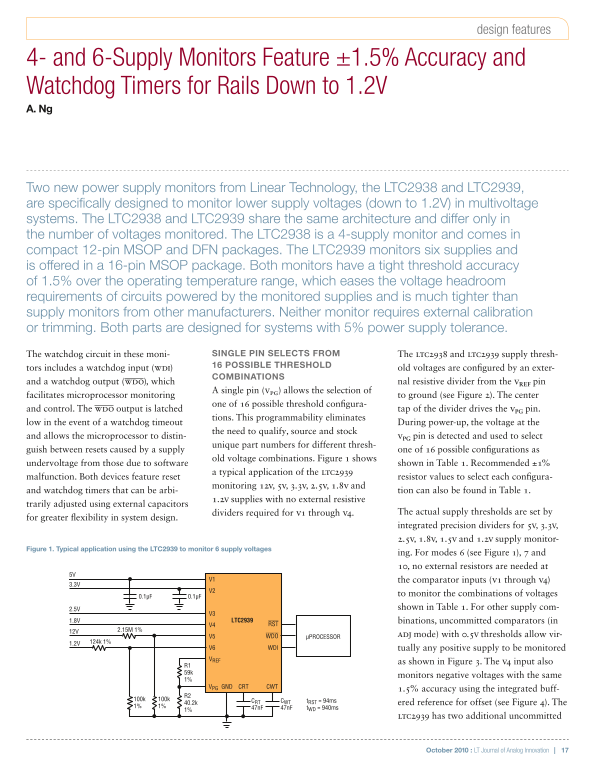 LINEAR LTC2938 User Guide - Page 1