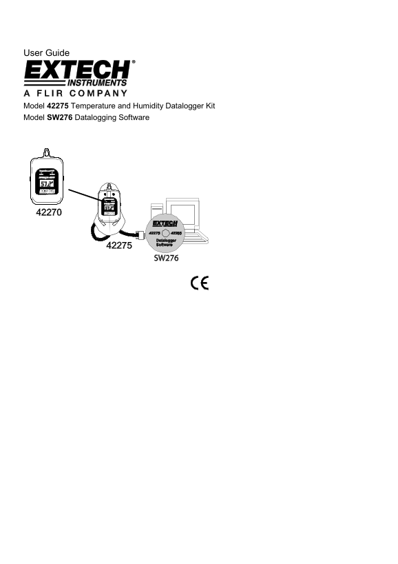 EXTECH Dual Input Thermometer 421509 - NIST Certificate 153117 117V AC Adaptor User Manual (Part 1) Owner's Manual - Page 1