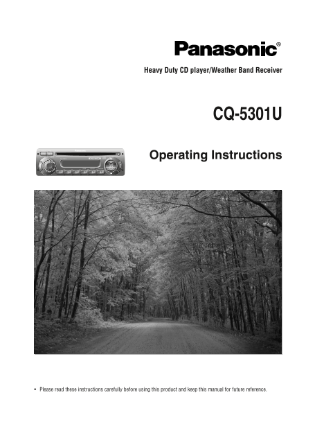 Panasonic CQ-5301U User's Manual - Page 1