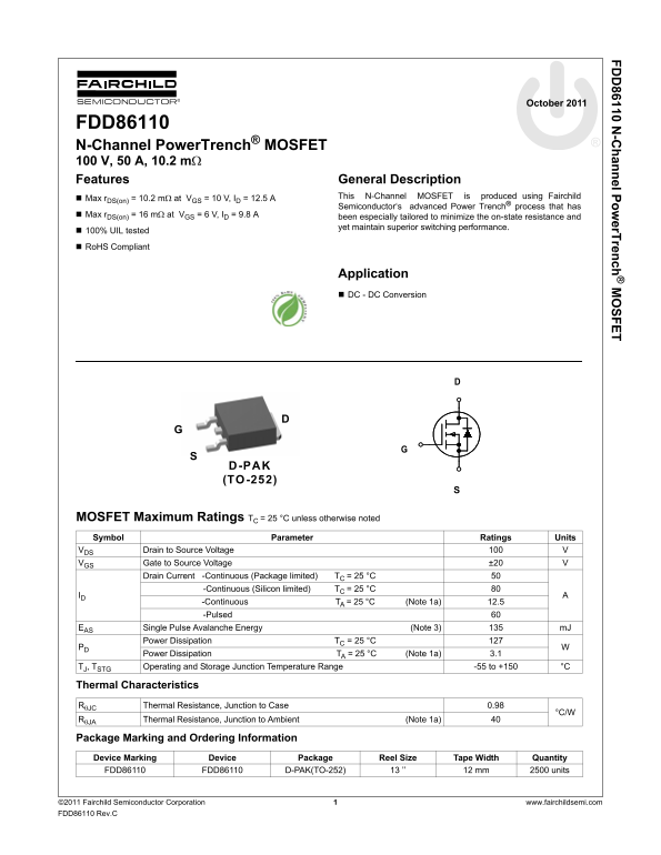 Fairchild FDD86110 User Guide - Page 1