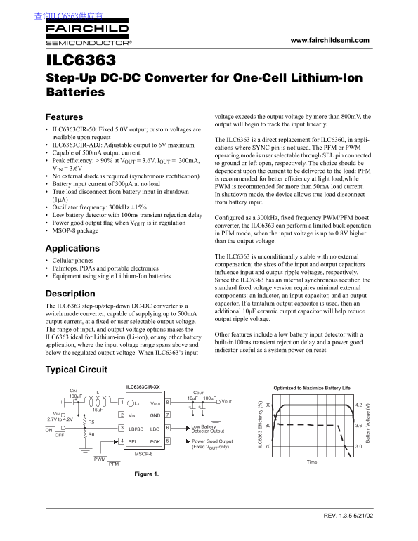 Fairchild ILC6363 Data Handbook - Page 1