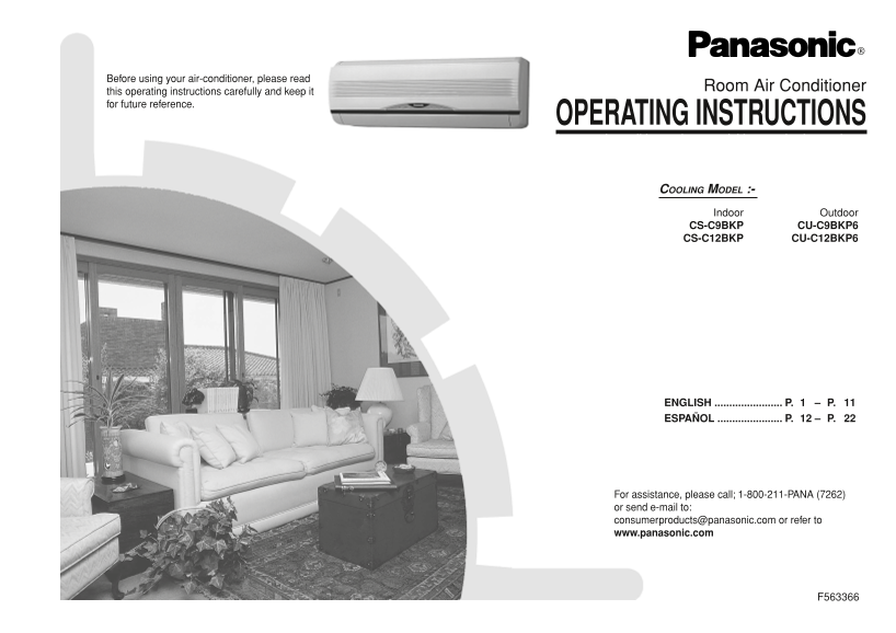 Panasonic CS-CC9BKPCU-C9BKPPCS-C12BKPCU-C12BKPP User Manual - Page 1