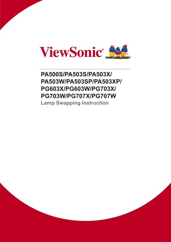 ViewSonic PG707W Lamp Swapping Instruction (English) - Page 1