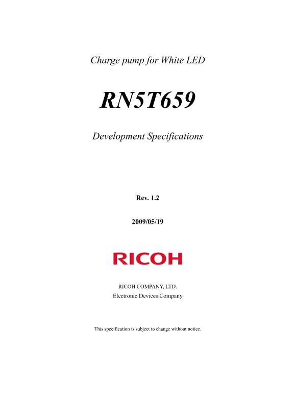 RICOH RN5T659 User Guide - Page 1