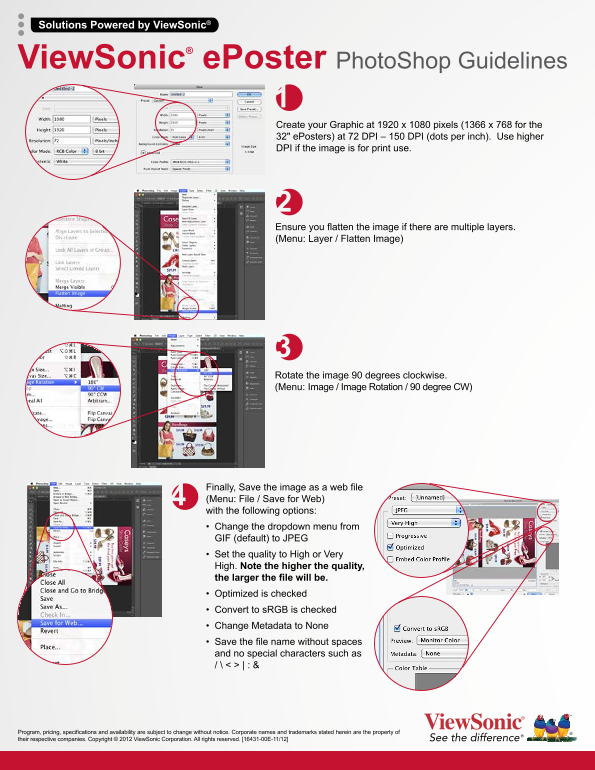 ViewSonic ePoster Content Creation Guidelines Low Res (English) - Page 1