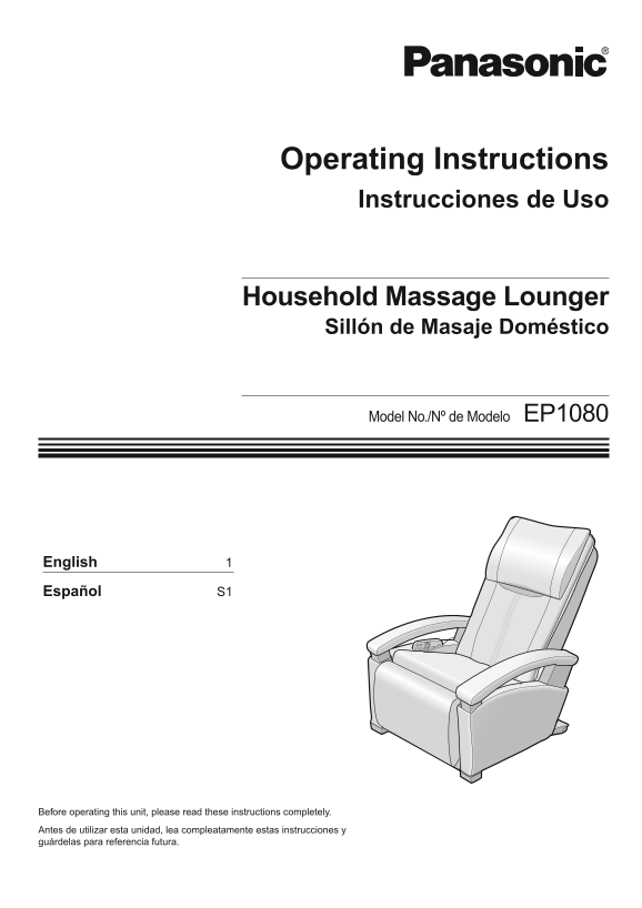 Panasonic EP1080- MUL Owner's Manual - Page 1