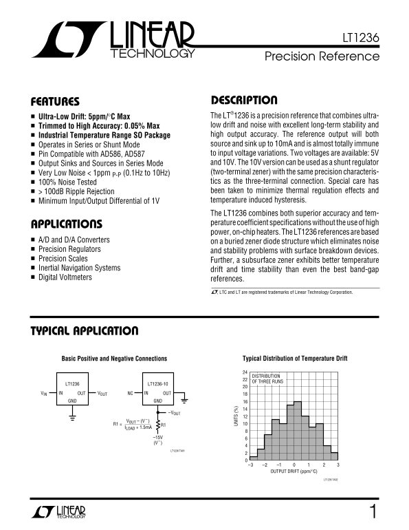 LINEAR TECHNOLOGY LT1236 Data Sheet User Manual - Page 1