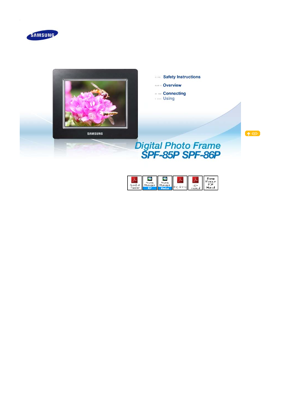 Samsung SPF-85P Digital Picture Frame User's Manual - Page 1