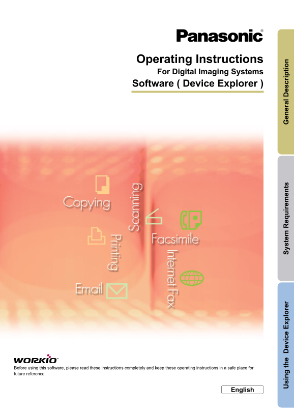 Panasonic Software (Device Explorer) User Guide - Page 1