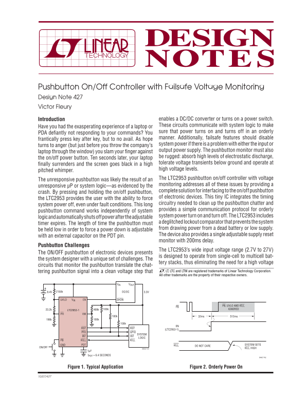 LINEAR dn427f Data Sheet - Page 1