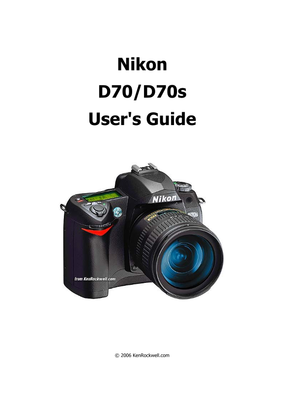 Nikon D70 D70s User Guide Manual - Page 1