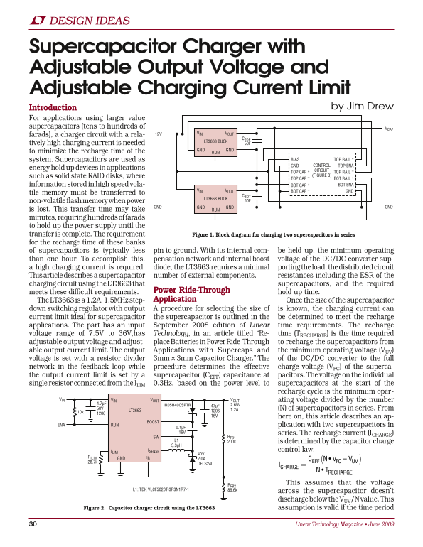 LINEAR LT3663 User Guide - Page 1