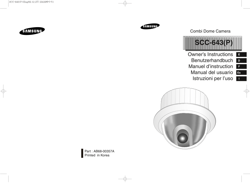 Samsung Soundbar SCC-643P User's Manual - Page 1
