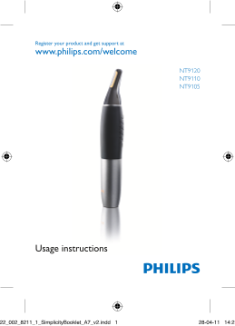 Philips Nose trimmer series 3000 Waterproof Nose Hair Trimmer NT9105 15 Product Support & User Manual - Page 1