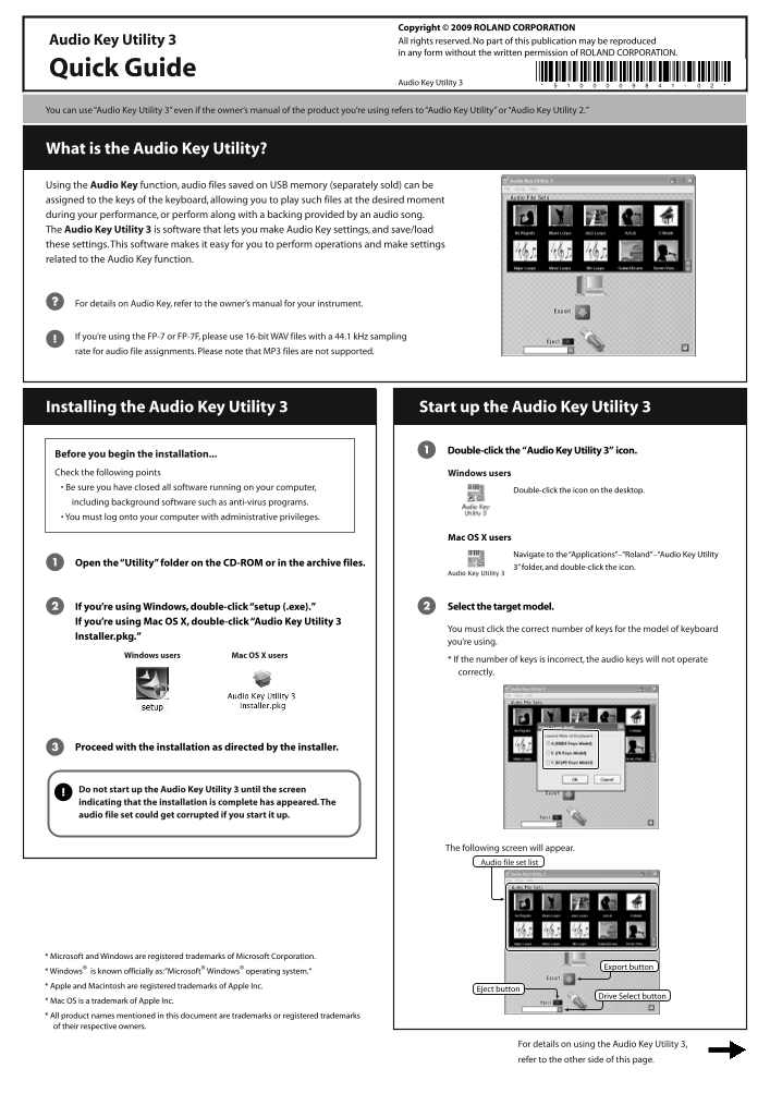 Roland FP-7F Digital Piano Applications Guide - Page 1