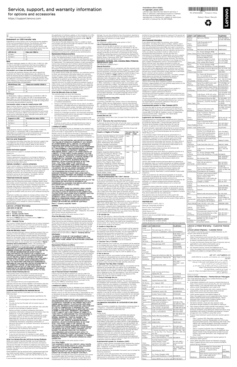 Lenovo Legion BoostStation Safety & Warranty Guide - Page 1