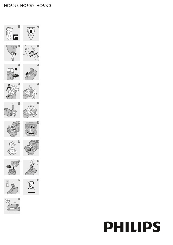 Philips Philips 6000 series Electric Shaver HQ6075 16 Product Support & User Manual - Page 1