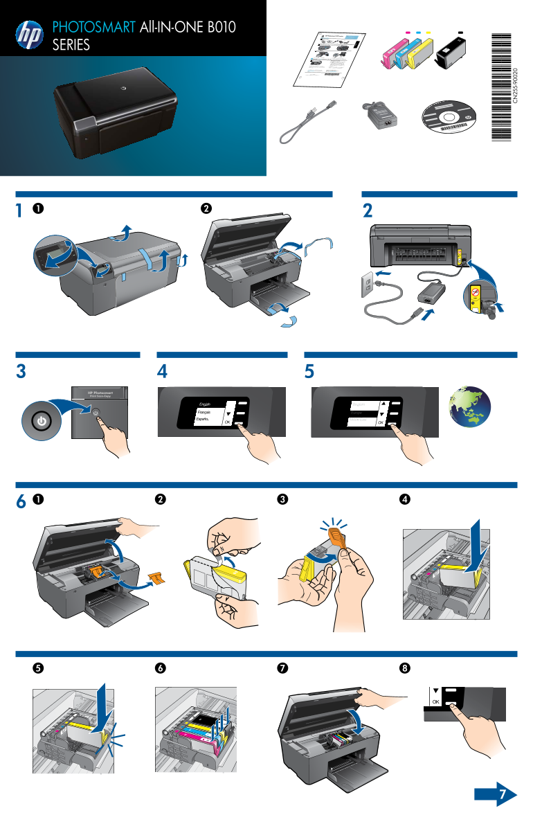 HP Photosmart Multi-function Printer Series - B010Setup Poster - Page 1