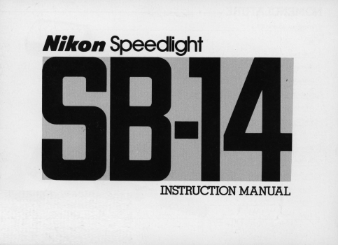 Nikon SB-14 User's Manual - Page 1