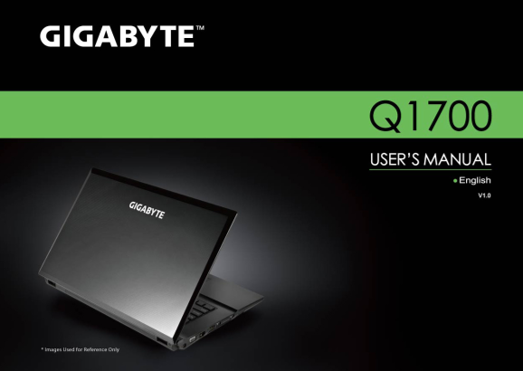 Gigabyte Notebook / Laptop - Q1700 - User's Manual (English - Version 1.0) - Page 1