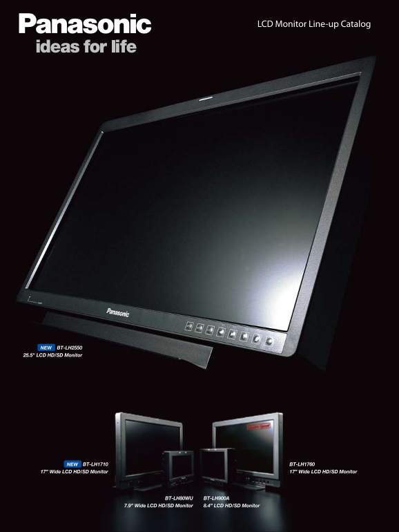 Panasonic LCD Monitor Line-up Catalog - Page 1