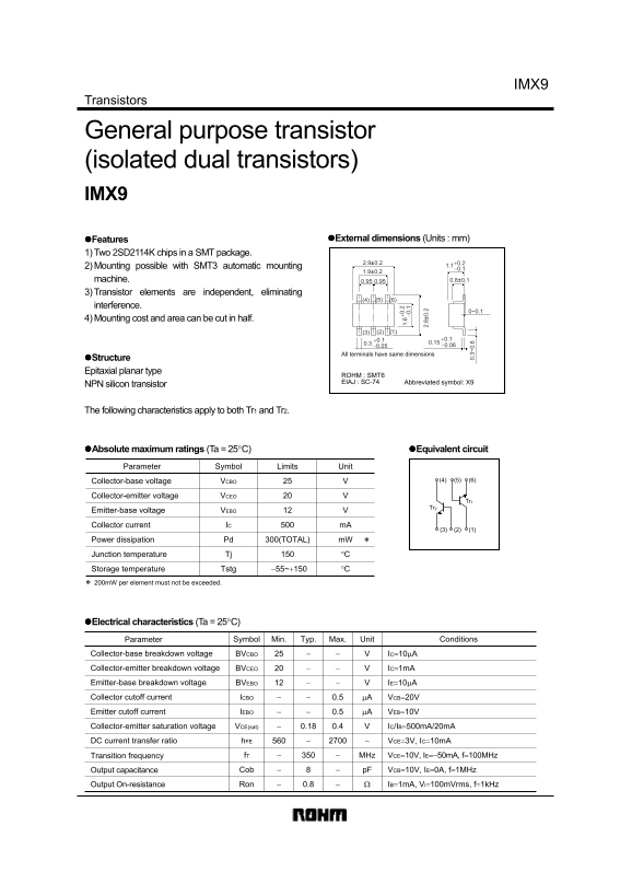 ROHM IMX9 Owner's Manual and User Guide - Page 1