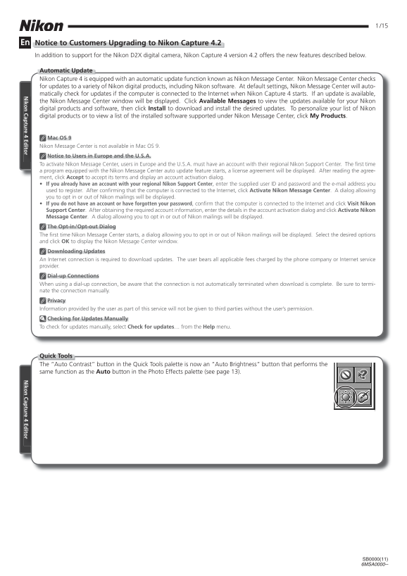 Nikon D2x Digital Camera User's Manual - Page 1