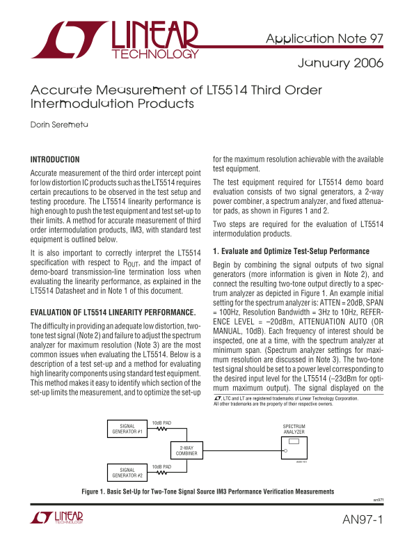 LINEAR AN97-1 Data Handbook - Page 1