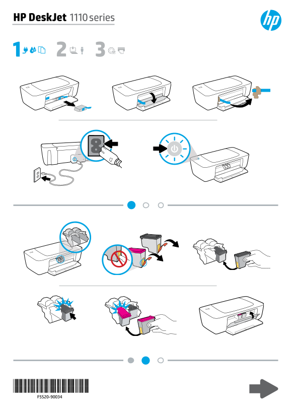 HP DeskJet 1110 Printer Series Setup Brochure - Page 1