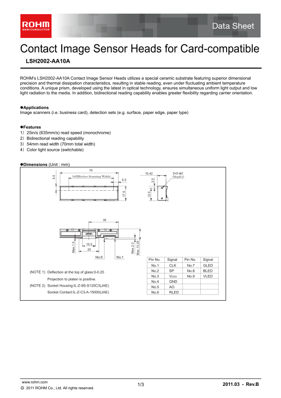 ROHM LSH2002-AA10A User's Manual - Page 1