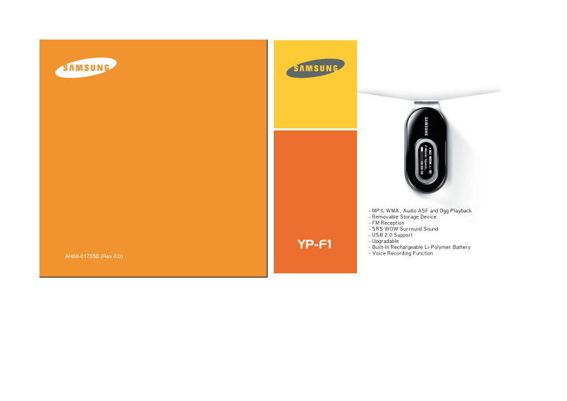Samsung YP-FLXW User Guide - Page 1