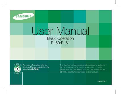 Samsung Portable PL80 Quick User Guide - Page 1