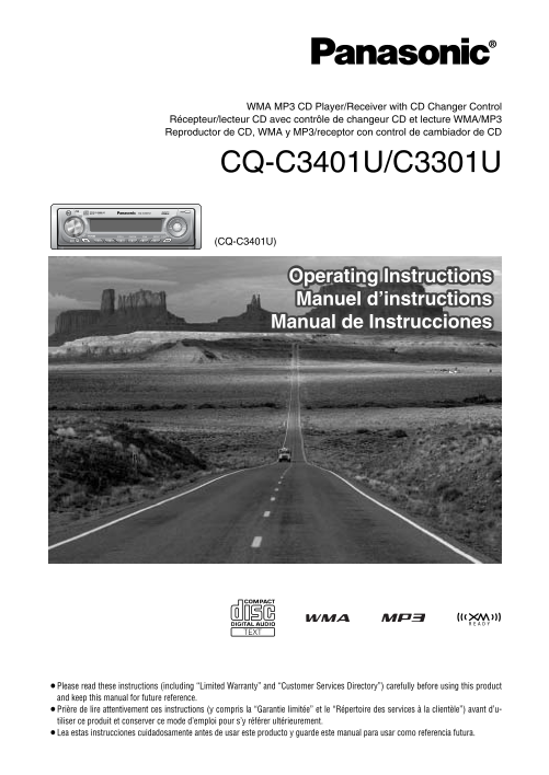 Panasonic CQ-C3401U/C3301U User Manual - Page 1
