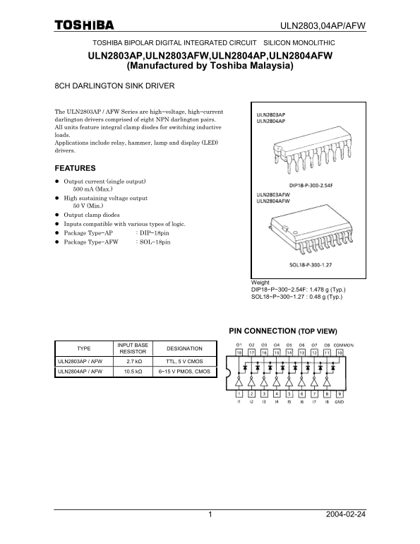 Toshiba Owner's Manual and User Guide - Page 1