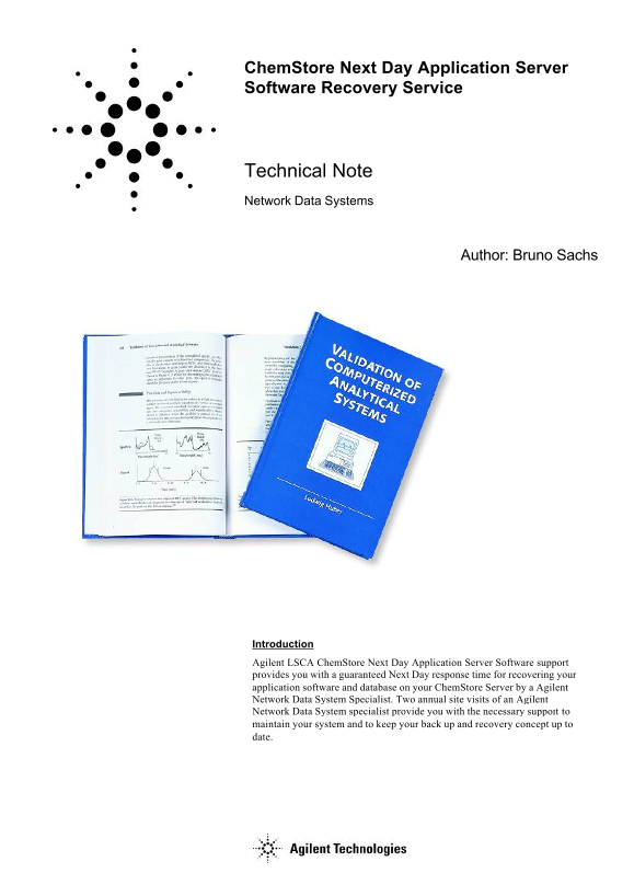 Agilent ChemStore Next Day Application Server Software Recovery Service User's Guide - Page 1