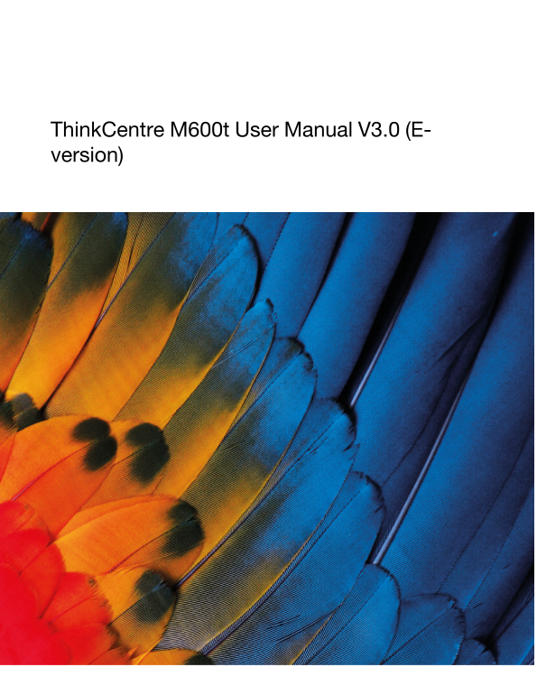 Lenovo ThinkCentre M600t User Manual V3.0 - Page 1