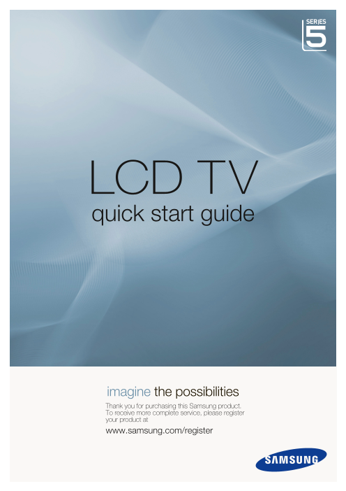 Samsung LA46B550K1H Quick User Guide - Page 1