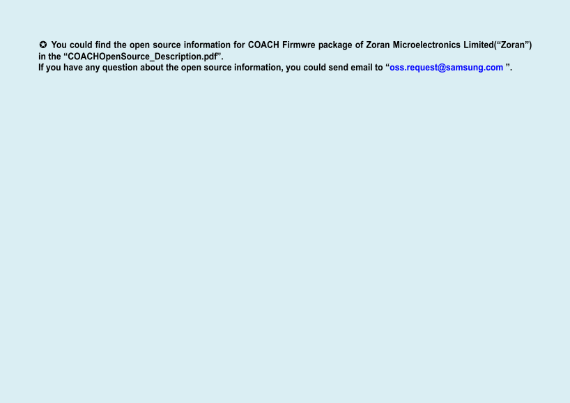 Samsung High Definition Camcorder HMX-F80BP Open Source Code Guide - Page 1