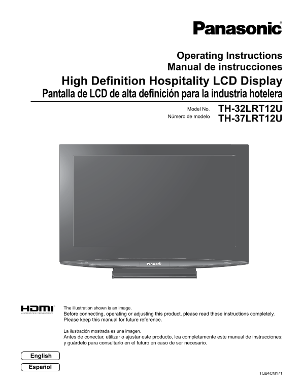 Panasonic TH-32LRT12U TH-37LRT12U User Manual - Page 1