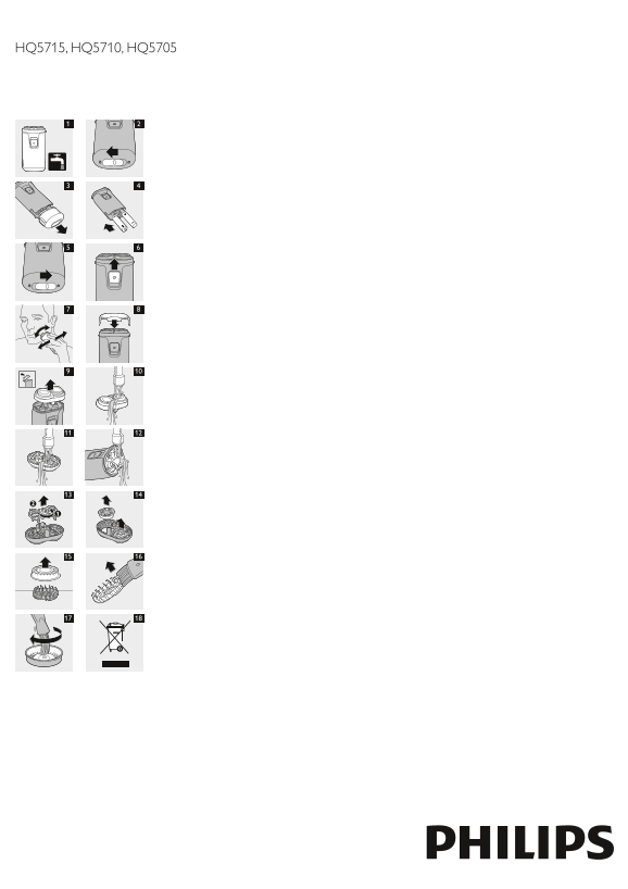 Philips Electric Shaver HQ5710 16 Product Support & User Manual - Page 1