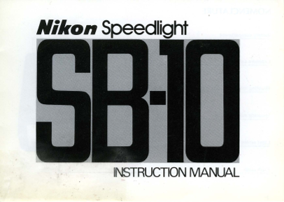 Nikon SB-10 User's Manual - Page 1