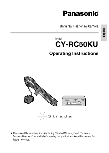 Panasonic CY-RC50KU User Manual (1) Quick User Guide - Page 1