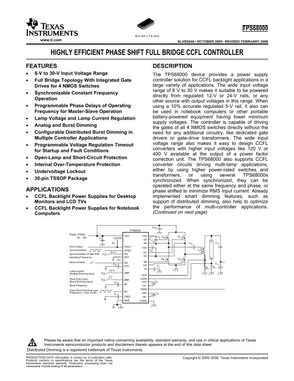 Texas Instruments TPS68000 User's Guide and Manual - Page 1