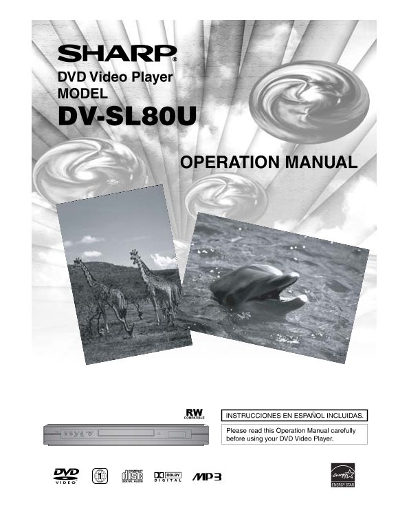 SHARP DV-SL80U Operation Guide - Page 1