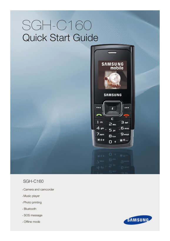 Samsung SGH-C168B Quick User Guide - Page 1