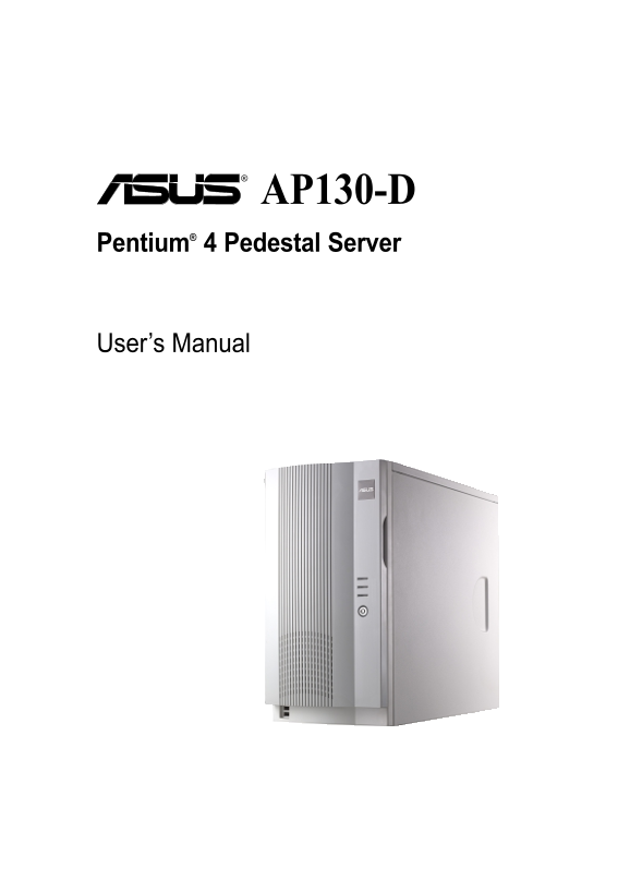 ASUS Server Workstation General Purpose Server AP130-D User Manual English Edition - Page 1